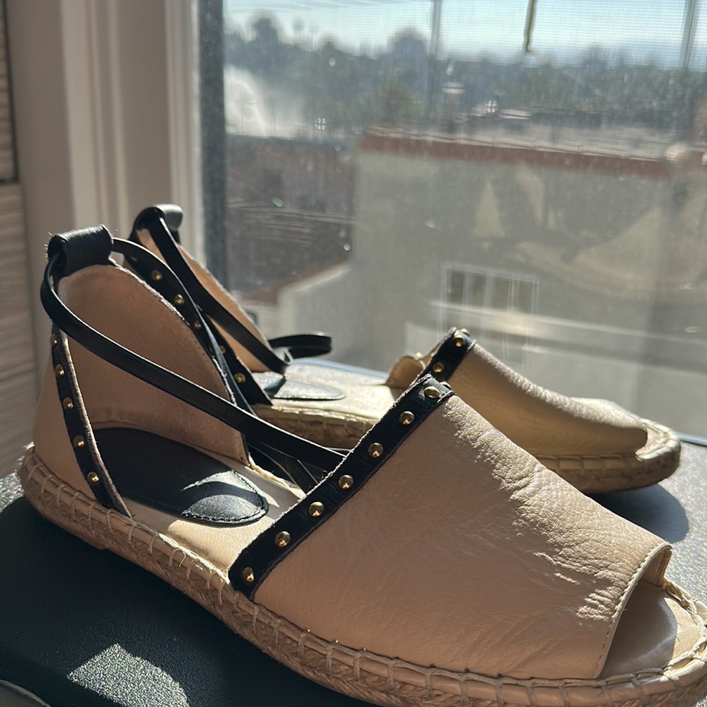 Banana Republic Gold Studded Espadrilles